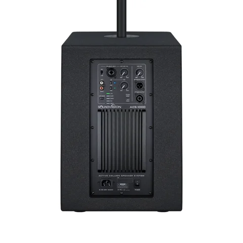 ลำโพงแอคทีฟคอลัมน์ Soundvision ACS-1000 แผงควบคุมด้านหลัง