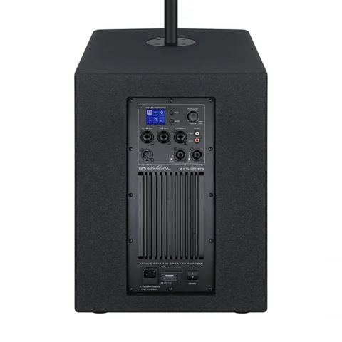 ลำโพงแอคทีฟคอลัมน์ Soundvision ACS-1200S แผงควบคุมด้านหลัง