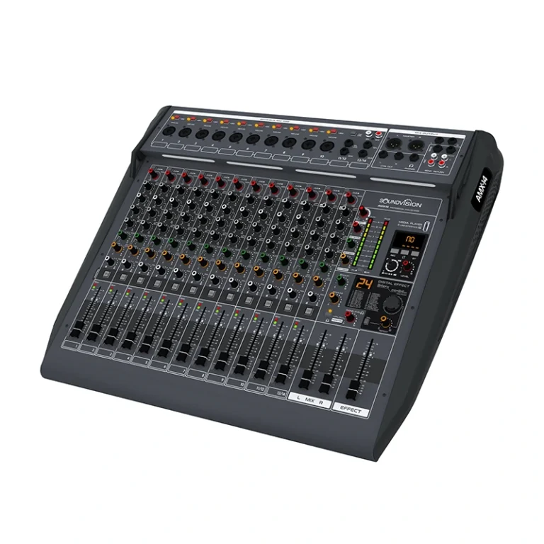 มิกเซอร์ อนาล็อก Soundvision AMX-14 ด้านหน้า เอียง 3