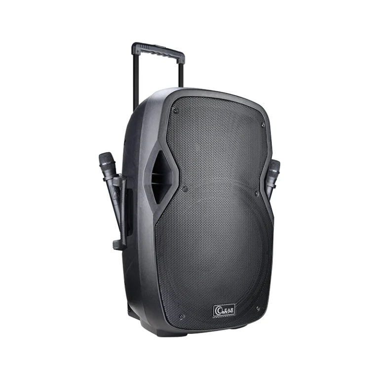 ตู้ลำโพงพกพา มีแอมป์ในตัว CLEARSOUND-GoPort-GP-15A ด้านข้างขวา