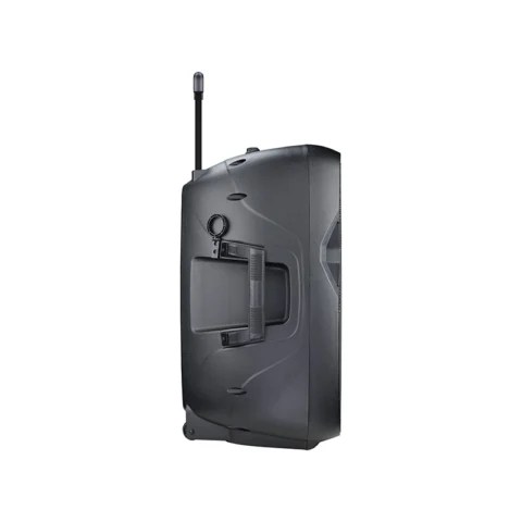 ตู้ลำโพงพกพา มีแอมป์ในตัว CLEARSOUND-GoPort-GP-15A ด้านข้าง