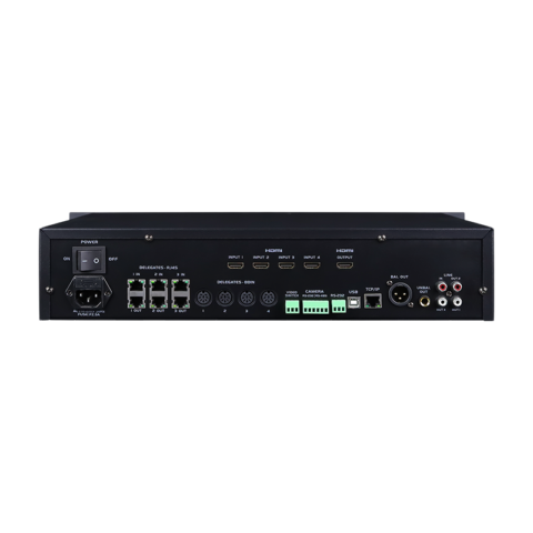 เครื่องควบคุมชุดประชุมระบบดิจิตอล SoundVision-DCS-1000M ด้านหลัง
