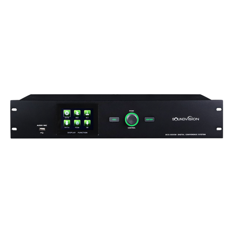 เครื่องควบคุมชุดประชุมระบบดิจิตอล SoundVision-DCS-1000M ด้านหน้า