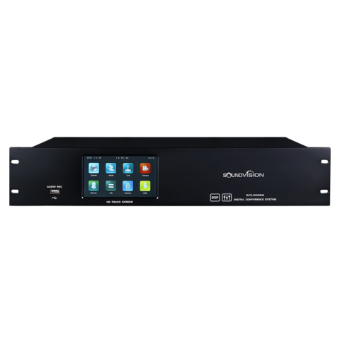 เครื่องควบคุมชุดประชุมระบบดิจิตอล SoundVision-DCS-2000M ด้านหน้า