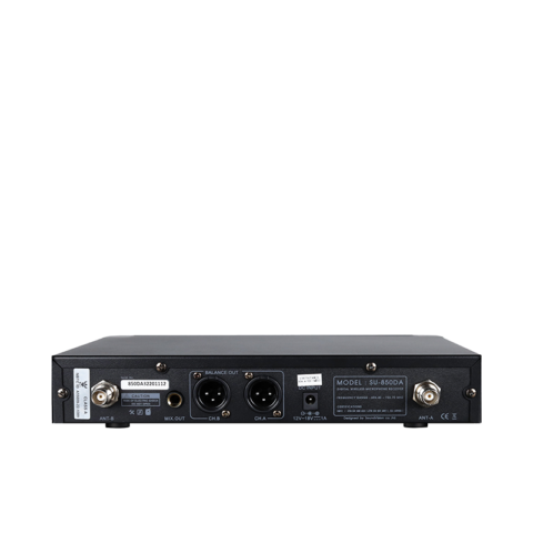 ชุดไมโครโฟนไร้สาย Soundvision SU-850DA ตัวรับ ด้านหลัง